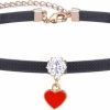 Necklaces | Yonhon Yonhon Black Choker Necklace For Women,Gold/Siver Tone Choker Necklace With Elegant Pendant