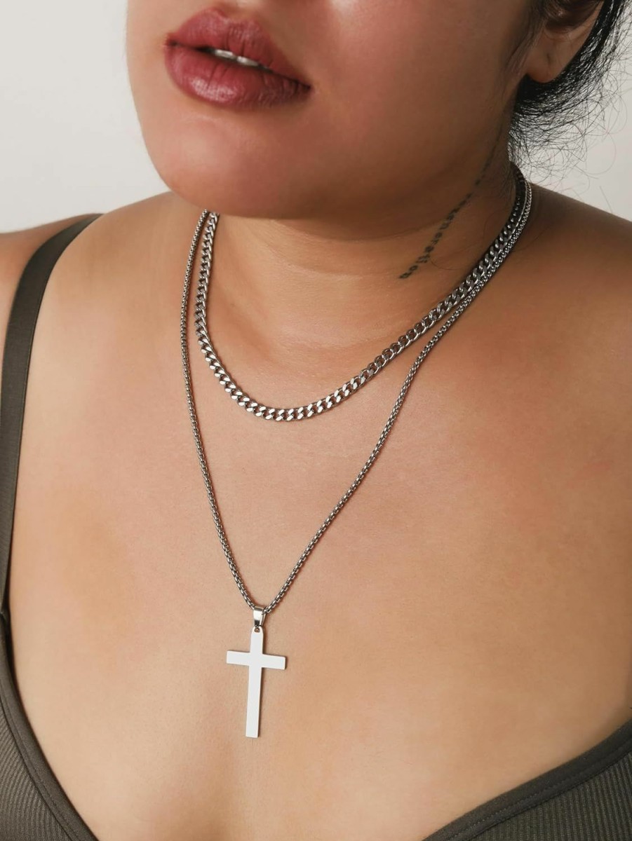 Necklaces | Sacina Sacina Gothic Cross Necklace, Cross Choker, Cross Necklace For Women, Goth Necklaces, Halloween Christmas New Year Goth Jewelry Gift For Women