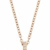 Necklaces | SWAROVSKI Swarovski Creativity Collection Women'S Necklace, Intertwined Circle Pendant With White Crystals And Rose-Gold Tone Plated Chain