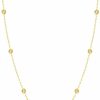 Necklaces | GELIN 14K Real Gold Beads Station Necklace For Women | 14K Gold Ball Beads Station Necklaces | Beaded Pendant Necklace | Dainty Layering Jewelry | Gifts For Christmas, 18\"