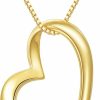 Necklaces | SISGEM Sisgem 14K Gold Open Heart Necklace For Women, Real Gold Love Pendant And Box Chain Jewelry For Wife, Gifts For Her, 18 Inch