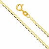 Necklaces | The World Jewelry Center The World Jewelry Center 14K Real Yellow Gold Solid 2Mm Flat Mariner Chain Necklace With Spring Ring Clasp