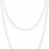 Necklaces | Cizoe Cizoe 1920S Pearls Necklace Fashion Faux Pearls Gatsby Accessories Vintage Costume Jewelry Cream Long Necklace For Women