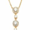 Necklaces | Mariell Mariell Bridal And Wedding Necklace, Cubic Zirconia Crystal Drop Pendant Necklace For Brides, Bridesmaids, Prom, Homecoming, Mother Of The Bride