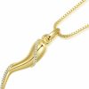 Necklaces | Aurelia Mae Aurelia Mae 14K Gold Plated Medium Cornicello Italian Horn Pepper Necklace Charm Pendant 18''+2''