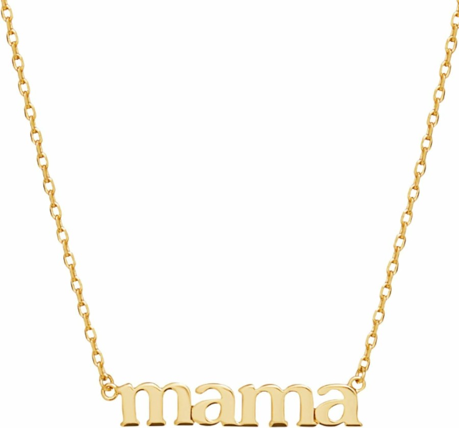 Necklaces | Ana Luisa Ana Luisa 14K Gold Mama Necklace - Beautiful & Sentimental 14K Gold Plated Nameplate Necklace - Hypoallergenic, Water-Resistant & Tarnish-Free Necklaces - Mom Necklace