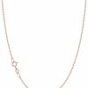 Necklaces | Jewlpire Jewlpire Solid 18K Gold Over 925 Sterling Silver Chain Necklace For Women Girls, 1.2Mm Cable Chain Necklace Super Sturdy & Shiny Women'S Chain Necklaces 14/16/17/18/20/22/24 Inches