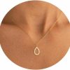 Necklaces | MKALAN Mkalan Gold Necklace For Women, 14K Gold Plated Cubic Zirconia Diamond Necklace Non Tarnish Dainty Cute Pendant Necklace Simple Gold Necklaces Trendy Fashion Jewelry Grils Gift