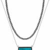 Necklaces | QXFQJT Navajo Pearl Necklace Western Jewelry For Women Turquoise Heart Bar Pendant Necklace Layered Boho Cowgirl Beaded Choker Necklace For Girls