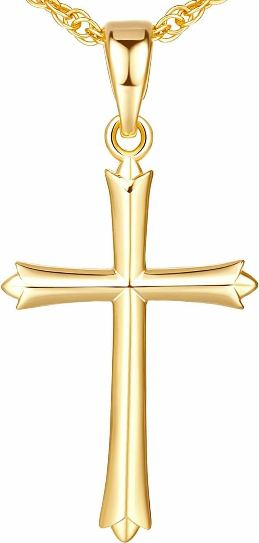 Necklaces | SPOINT Spoint Gold Cross Necklaces For Women 14K Gold Cross Pendant Necklace 14K Gold Cross Chain Necklace For Women Communion Confirmation Baptism Gifts For Women