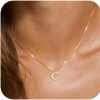 Necklaces | RLMOON Rlmoon Gold/Silver Initial Necklace For Women Girls 14K Gold Plated Dainty Letter Necklace Tiny Silver Initial Pendant Name Necklace A-Z Personalized Gift Trendy Jewelry