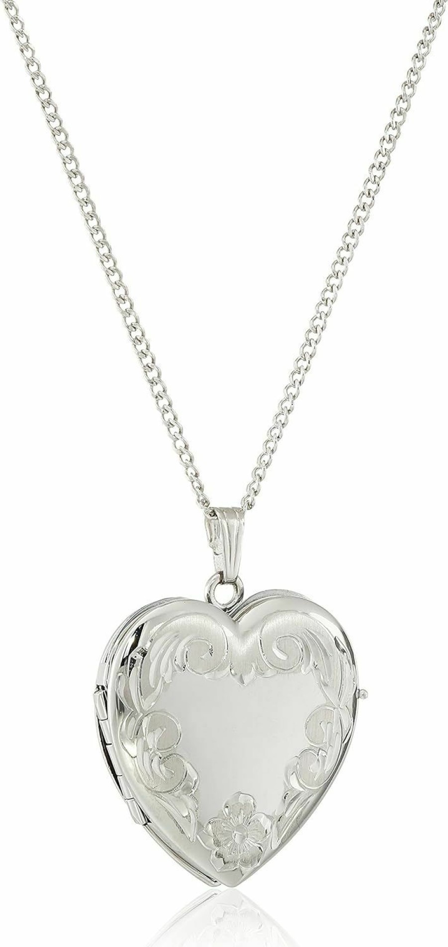 Necklaces | Amazon Collection Amazon Collection Engraved Four-Picture Heart Locket, 20\"