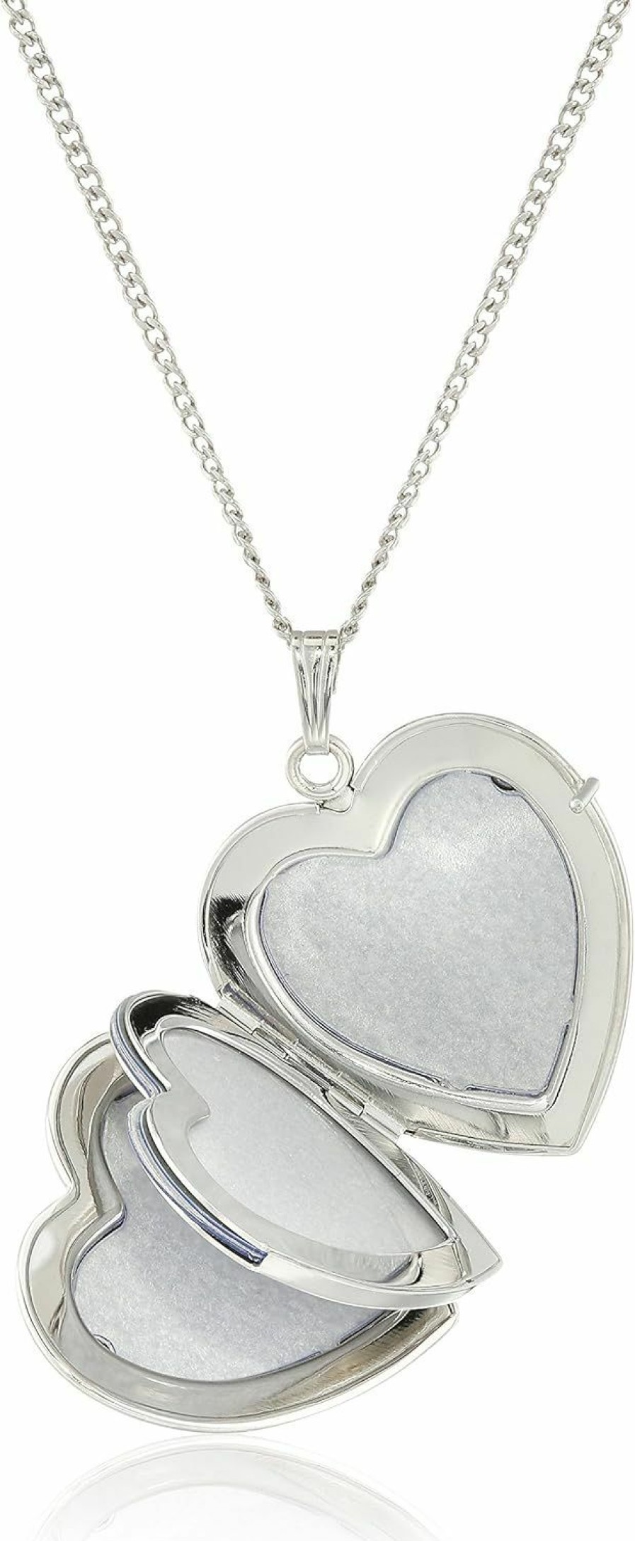 Necklaces | Amazon Collection Amazon Collection Engraved Four-Picture Heart Locket, 20\"