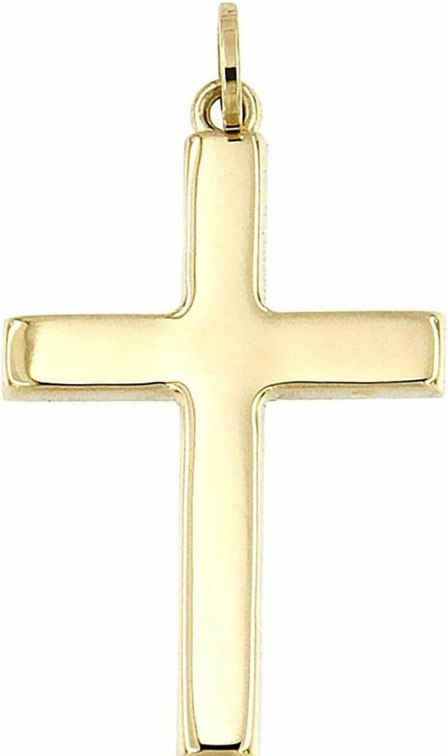 Necklaces | forme di Lucchetta Lucchetta - 14 Karat Yellow Gold Cross Shiny Diamond-Cut Effect - Without Chain / 14K Italian Religious Gift Charm For Necklaces (Up To 4Mm) | Authentic Christian Jewelry From Italy