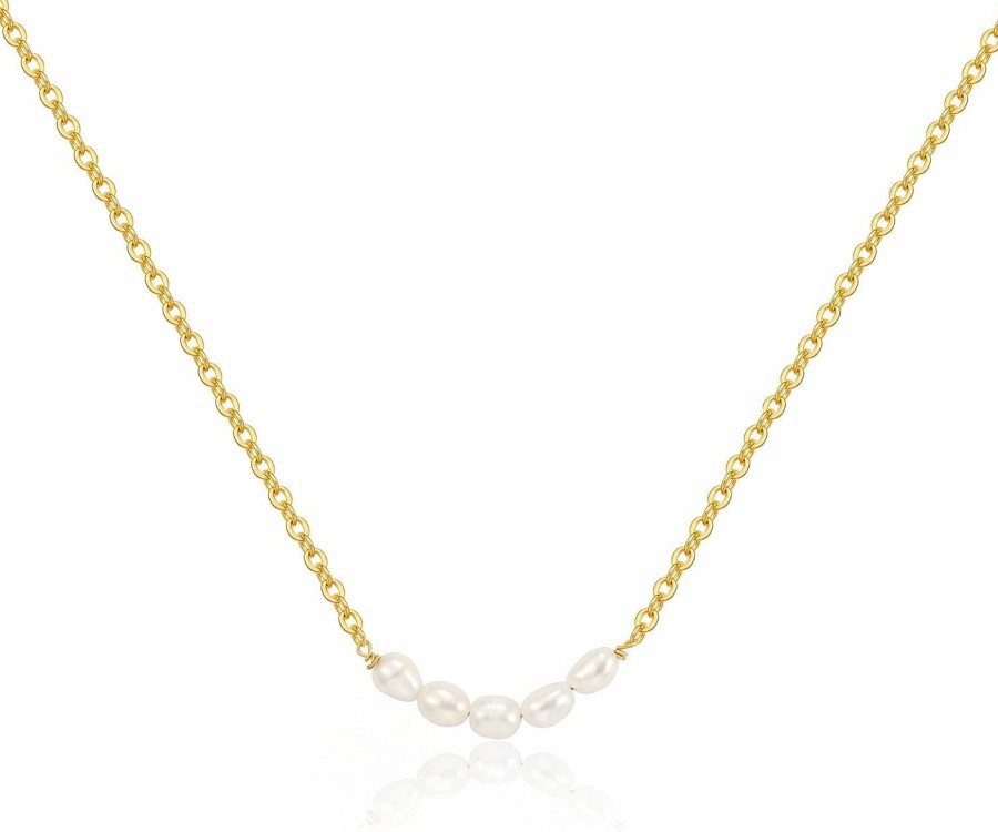 Necklaces | Tewiky Tewiky Pearl Necklaces For Women, Dainty Gold Necklace 14K Gold Plated Single Pearl Necklace Simple Pearl Choker Necklaces For Women Trendy Cute Gold Necklace Jewelry For Women Girls