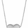 Necklaces | Kooljewelry 10K Yellow, White Or Rose Gold Heart Necklace For Women (18 Inch) | Minimalist Jewelry