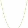 Necklaces | Kooljewelry Kooljewelry 14K Yellow, White Or Rose Gold 0.8 Mm Rope Chain Necklace (14, 16, 18, 20, 24 Or 30 Inch) - Very Thin And Lightweight