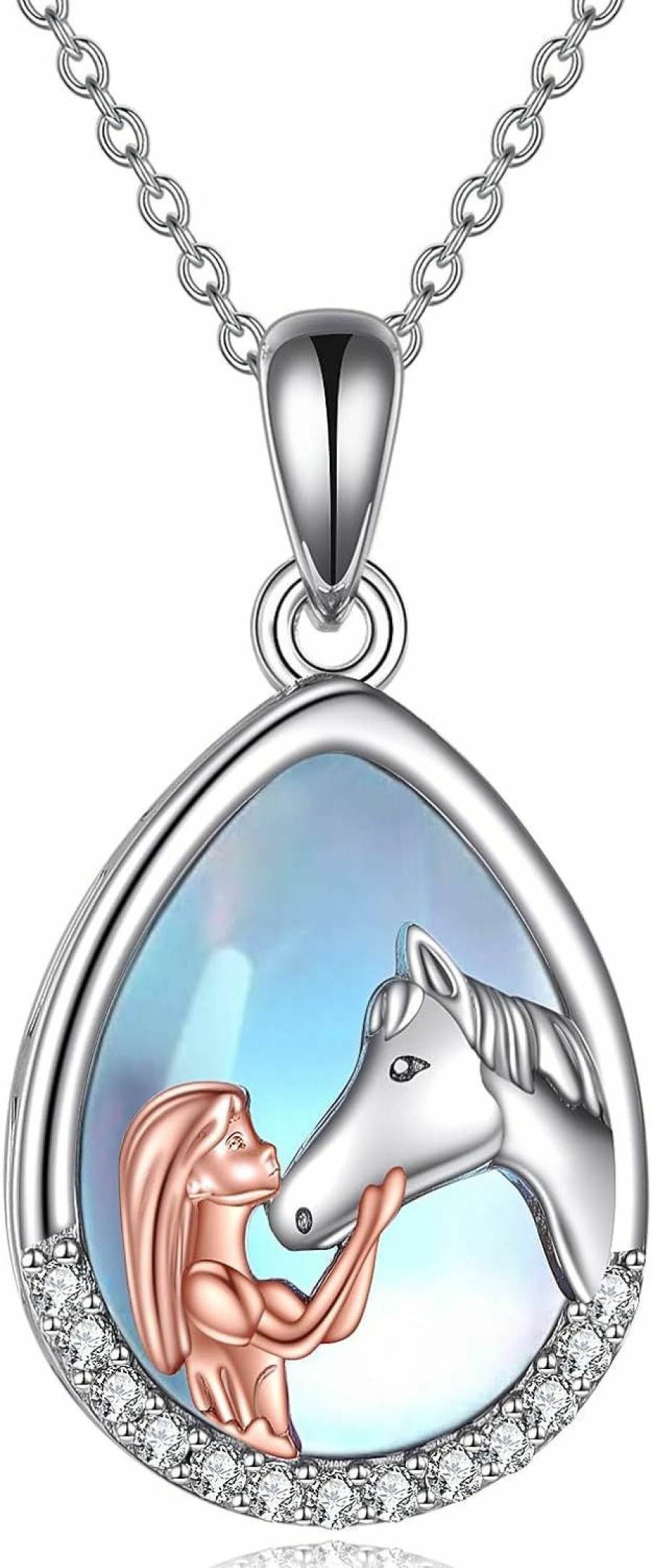 Necklaces | YFN Yfn Horse Pendant Necklace Sterling Silver Girls With Horse Gift For Women Girls