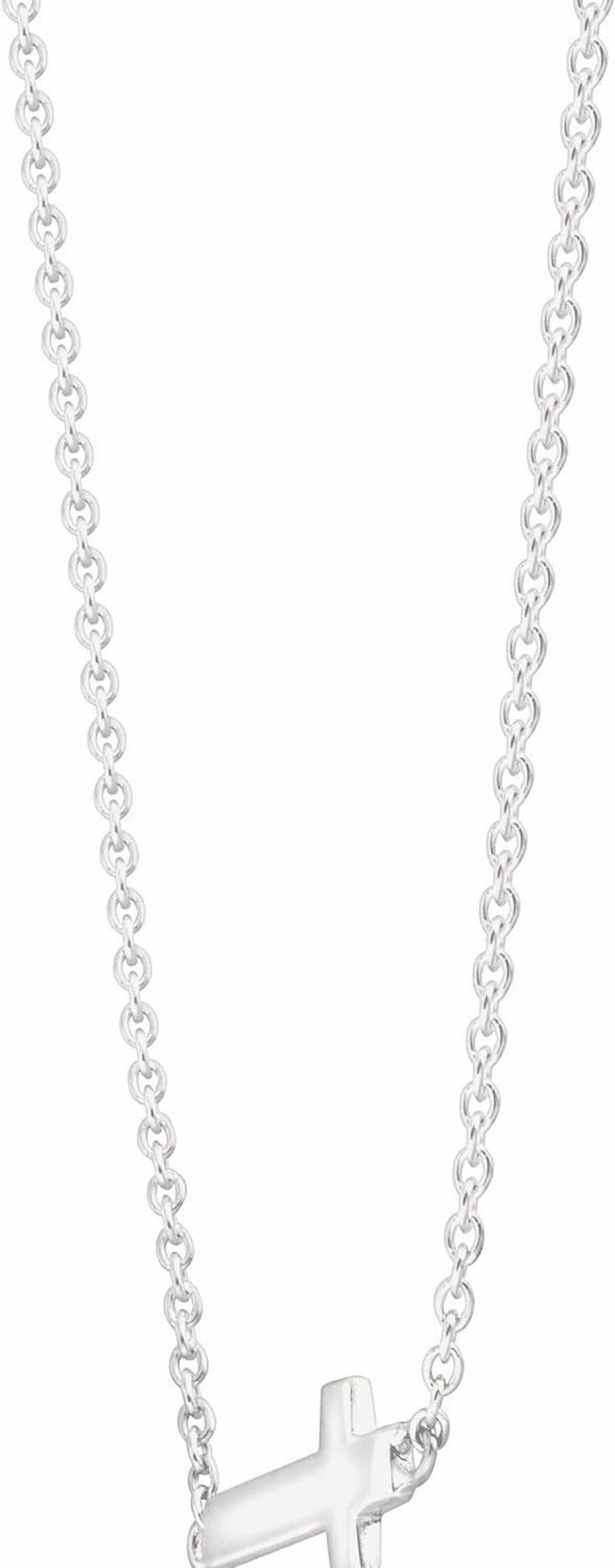 Necklaces | Silpada Simplex Horizontal Cross Pendant Necklace, Sterling Silver, White