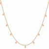 Necklaces | SISGEM Sisgem 14K Gold Chain With 18K Gold Dangling Beads Necklace For Women, Tiny Ball Choker Necklace, Jewelry Gift For Her, 14-19 Inch