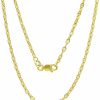 Necklaces | JEWELHEART Jewelheart 14K Real Gold Hammered Mariner Chain - 2Mm Twisted Anchor Link Chain - Dainty Diamond Cut Yellow Gold Pendant Chain Necklace For Women With Lobster Clasp 16" 18" 20" 22" 24"