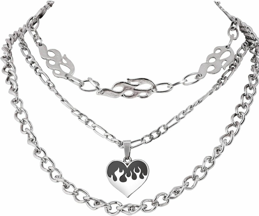 Necklaces | Sacina Sacina Gothic Layered Choker Necklaces, Goth Choker, Grunge Choker, Grunge Necklaces, Y2K Necklaces, Halloween Christmas New Year Jewelry Gift For Women, Men