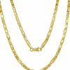 Necklaces | JEWELHEART 14K Gold Necklaces For Women Trendy 2.3Mm 2.8Mm 3.6Mm 4.4Mm 5.2Mm Yellow Real Gold Valentino Mirror Chain Polished Links Men'S 14K Gold Chain Necklace With Lobster Clasp 16" 18" 20" 22" 24"