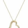 Necklaces | Amazon Essentials Amazon Essentials Women 18K Yellow Gold Plated Sterling Silver Open Heart Pendant Necklace, 18\" (Previously Amazon Collection)