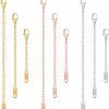 Necklaces | Prasacco 9 Pcs Necklace Extender, Chain Extenders For Necklaces, Delicate Stainless Steel Jewelry Chain Extenders For Bracelet Anklet Necklace (Gold/Silver/Rose Gold, 5/10/15Cm)