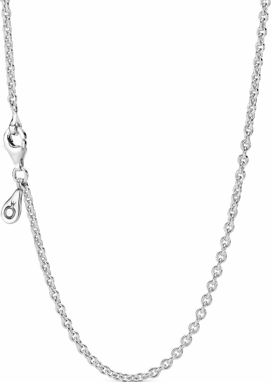 Necklaces | Pandora Pandora Cable Chain Necklace- Classic Chain Necklace With Lobster Clasp - Great Gift For Women - Sterling Silver Adjustable Necklace, With Gift Box