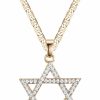 Necklaces | Barzel Barzel 18K Gold Plated Crystal Star Of David Charm Necklace