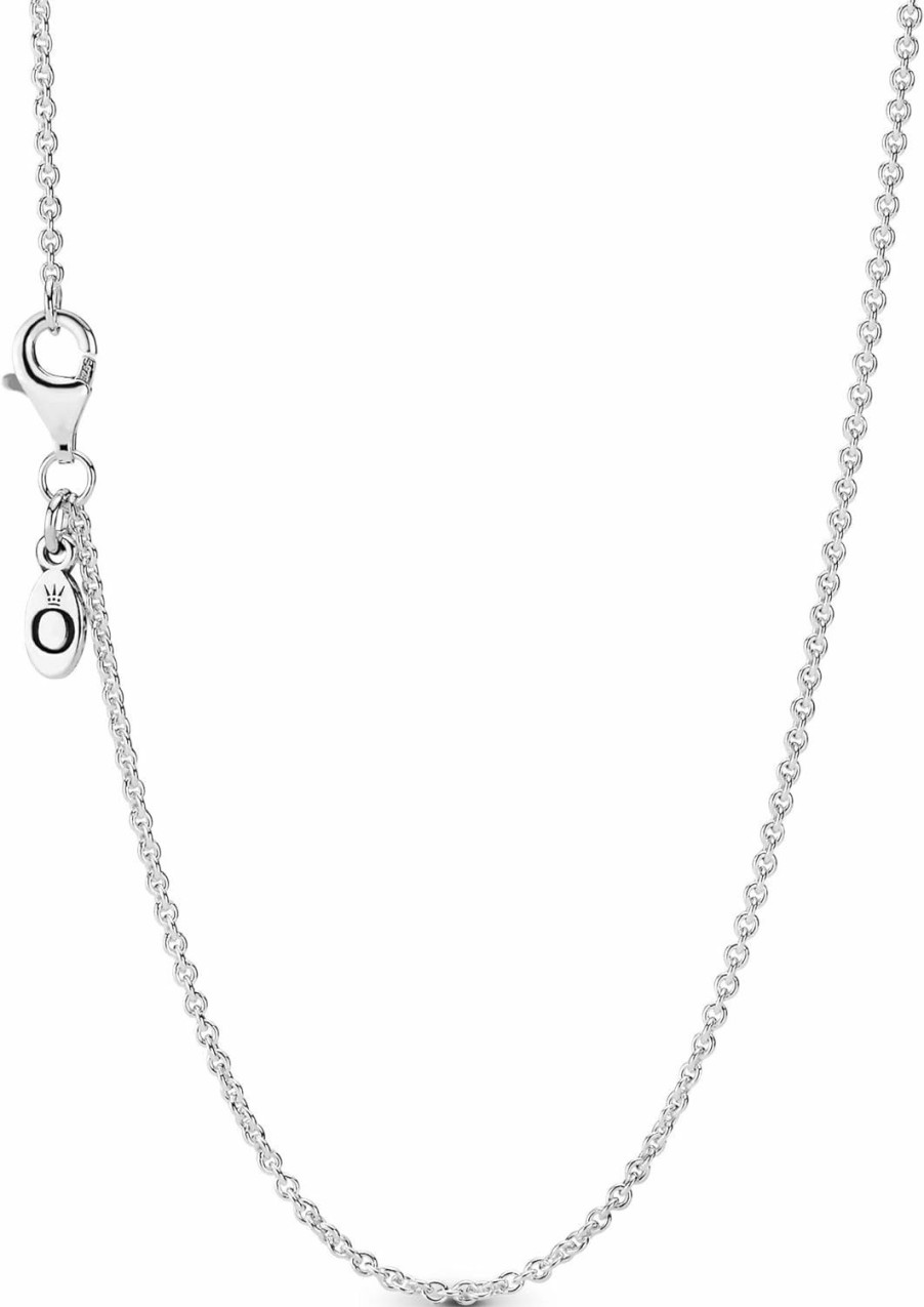 Necklaces | Pandora Pandora Classic Cable Chain Necklace - Thin Necklace Chain With Lobster Clasp - Great Gift For Women - Sterling Silver Adjustable Chain Necklace - 17.7\"