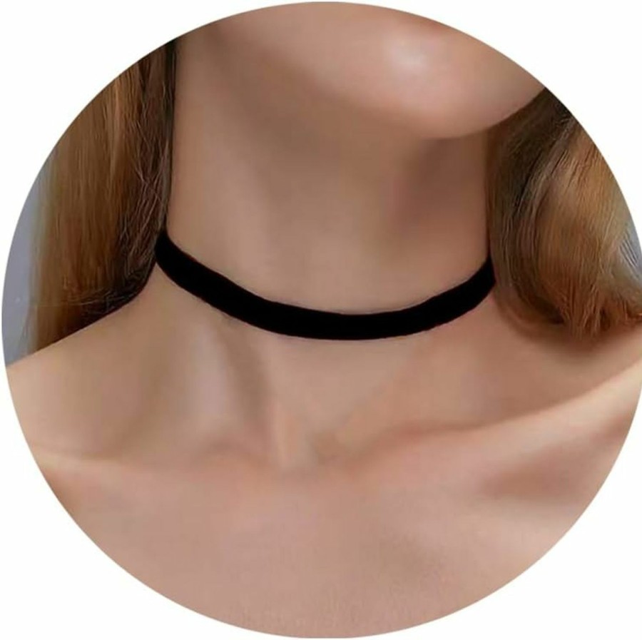 Necklaces | Fesciory Fesciory Black Choker Necklaces For Women, Adjustable Layered Velvet Leather Lace Choker Collar Necklace, Goth Jewelry Gifts For Girls.