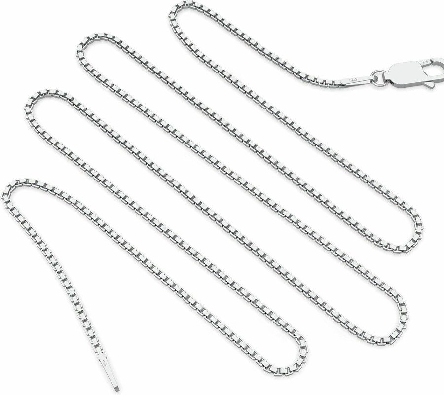 Necklaces | Designer Sterling Silver 925 Sterling Silver .8Mm Box Chain - Italian Necklace - Super Thin & Strong - 16\" - 30\"