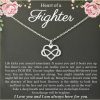 Necklaces | RareLove Rarelove Strength Necklaces For Women,Strength Of A Fighter 925 Sterling Silver Tiny Infinity Heart Necklaces For Women,Breast Cancer Survivor Gift,Get Well Soon,Comfort Items For Cancer Patients