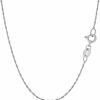 Necklaces | The Diamond Deal 14K Yellow Or White Gold 1.00Mm Shiny Diamond-Cut Classic Singapore Chain Necklace For Pendants And Charms With Spring-Ring Clasp (7" 16" 18" 20" 22" Or 24" Inch