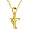 Necklaces | SISGEM Sisgem 14K Gold Created Moissanite Nautical Rope Anchor Pendant Necklace For Women, Navy Jewelry For Wife, Gifts For Her, 16-18 Inch