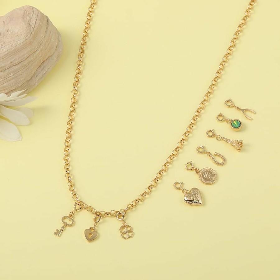 Necklaces | RR RAMBLING ROSE Rr Rambling Rose 14K Gold Plated Diy Fruit Necklace, For Women Girls Cute Summer Tropical Fruit Cherry、Strawberry Crystal Statement Pendant Necklace