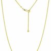 Necklaces | ARGENTO REALE Argento Reale Adjustable Wheat Chain Necklace, 925 Sterling Silver Necklace For Women, Bolo Necklace, Adjustable Chain For All Pendants