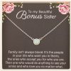 Necklaces | RareLove Rarelove Sister In Law Christmas Gifts,Gifts For Sister In Law,To My Bonus Sister 925 Sterling Silver White Opal Necklace For Unbiological Sister Gift,Wedding,Thank You,Bridesmaid,Bridal Shower Gift