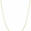 Necklaces | Kooljewelry Kooljewelry Sterling Silver Or Yellow Gold Over Sterling Silver Cable Chain Necklace For Women (1.2 Mm, 1.6 Mm Or 2.1 Mm)