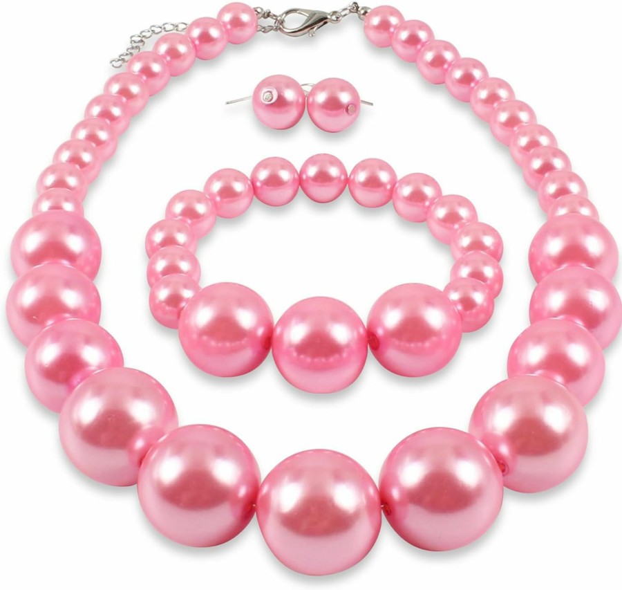 Necklaces | YANCHUN Pearl Necklaces For Women Chunky Pearl Necklaces Big Pearl Necklaces Exaggerated Large Pearl Necklaces Statement Necklace Wedding Jewelry Gifts For Bride