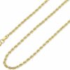 Necklaces | EVAYA Evaya 14K Gold Rope Chain Necklace For Men And Women (2Mm Width, 16\"-30\" Length) - Cadenas De Oro Puro De 14K Para Hombres Y Mujeres