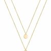 Necklaces | Turandoss Turandoss Dainty Layered Choker Necklace, Handmade 14K Gold Plated Y Pendant Necklace Multilayer Bar Disc Necklace Adjustable Layering Choker Necklaces For Women