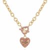 Necklaces | Juicy Couture Juicy Couture Goldtone And Rose Heart Pendant Toggle Necklace For Women