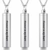 Necklaces | Decor Urns 3 Pack Urn Necklace For Ashes Memorial Cremation Jewelry For Ashes, Cylinder Urn Locket For Ashes Stainless Steel Urns Pendant Keepsake Jewelry With Words: Forever In My Heart & Funnel Kit & Bag