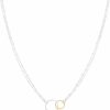 Necklaces | Silpada Silpada 'Pagosa' Circle Linking Station Necklace In Sterling Silver And 14K Yellow Gold Plating