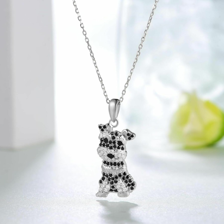 Necklaces | Feijiesi Feijiesi Yorkie/Maltese/Pug/Schnauzer Necklace 925 Sterling Silver Dog Pendant Necklaces For Women Girls Dog Jewelry Gifts For Women Girls