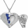 Necklaces | MeiceM Heart Crystal Urn Necklace For Ashes A Piece Of My Heart Lives In Heaven Cremation Jewelry Angel Wings Memorial Keepsake Pendant