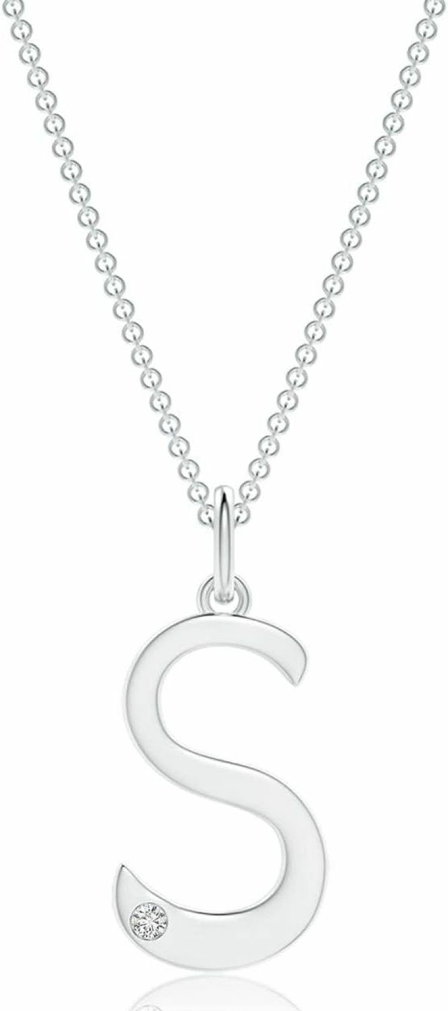 Necklaces | Angara Angara Gypsy Set Diamond Capital S Initial Pendant (Color: H, Clarity: Si2)